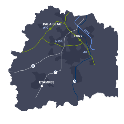 Carte de l'Essonne